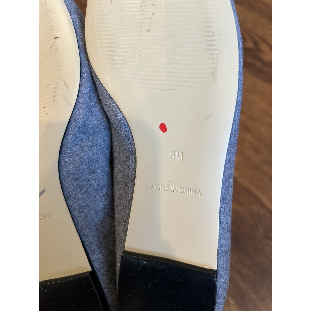 Talbots Flats Womens size 5M Gray Slip On Scottie Dog Embroidery Preppy Casual - Picture 4 of 9